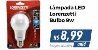 Hiper Moreira Lâmpada led lorenzetti bulbo 9w oferta