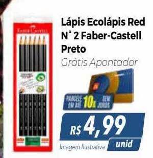 Lápis ecolápis red n° 2 faber-castell preto