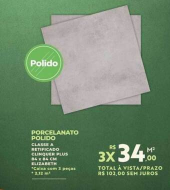 Redemac Porcelanato polido oferta