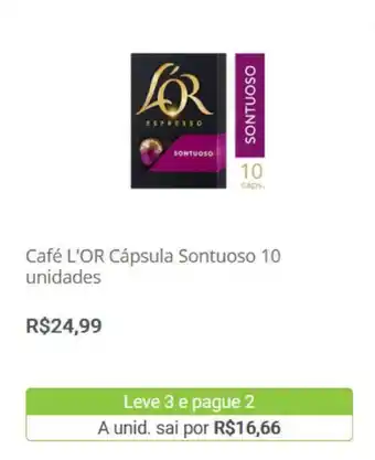 Cafe L'or Capsula Sontuoso 10 unidades