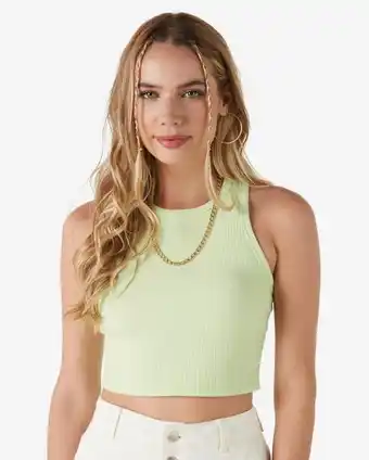Riachuelo Regata cropped feminina canelada verde neon pool by riachuelo oferta