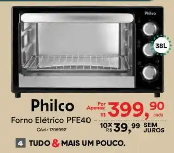 Casa e Vídeo Philco Forno Eletrico PFE40 oferta