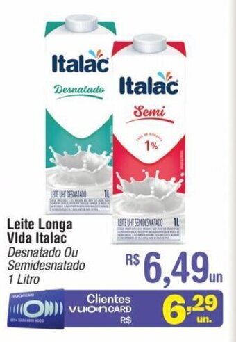 Fort Atacadista Leite Longa Vida Italac 1L oferta