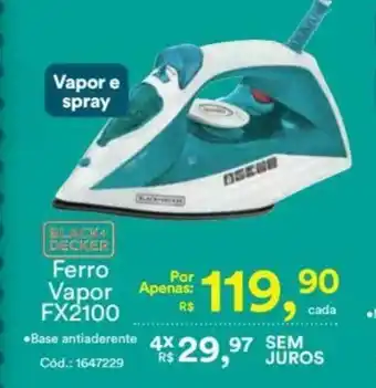 Casa e Vídeo Ferro Vapor FX2100 oferta