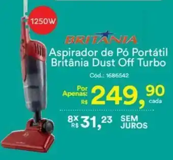 Casa e Vídeo Aspirador de Po Portatil Britania Dust Off Turbo oferta