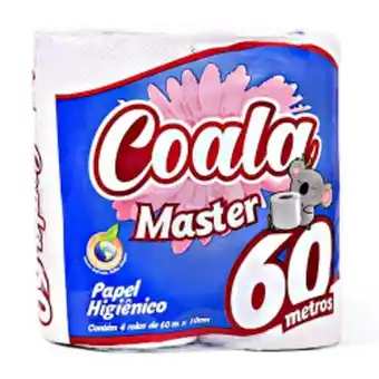 Papel higiênico coala master 60m pacote 4 unidades