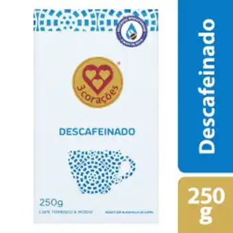 Rede Compras Café a vácuo descafeinado 3 corações pacote 250g oferta
