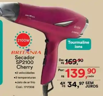 Casa e Vídeo Secador Sp2100 Cherry 2100w oferta