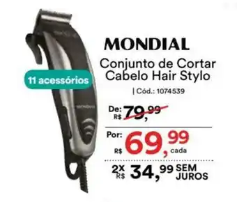 Casa e Vídeo Mondial Conjunto de Cortar Cabelo Hair Stylo oferta