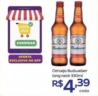 Super Lagoa Cerveja Budweiser long neck 330ml oferta