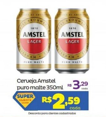 Cerveja Amstel Puro Malte Lata 350ml