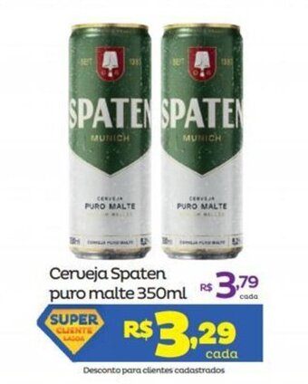 Super Lagoa Cerveja Spaten Puro Malte 350ml oferta