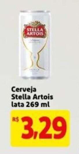 Extra Supermercado Cerveja Stella Artois lata 269ml oferta