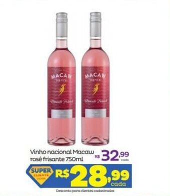 Super Lagoa Vinho Nacional Macaw rose frisante 750ml oferta