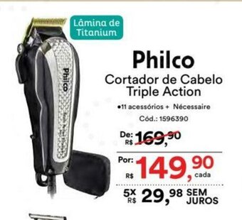 Casa e Vídeo Philco Cortador de Cabelo Triple Action oferta