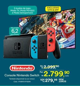 Casa e Vídeo Console Nintendo Switch oferta