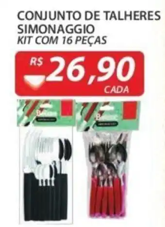 Assaí Atacadista Conjunto de Talheres Simonaggio kit com 6 pecas oferta