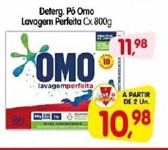 Cercadão Deterg. po Omo Lavagem Perfeita cx 800g oferta