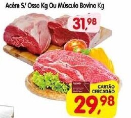 Cercadão Acem s/ Osso 1kg ou Musculo Bovino 1kg oferta