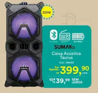 Casa e Vídeo Caixa Acustica Taurus oferta