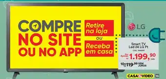 Casa e Vídeo Smart TV Led 24 LG Pt oferta