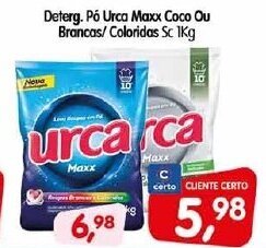 Cercadão Deterg. po Urca Maxx Brancas/ Coloridos sc 1kg oferta