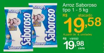 Giga Atacado Arroz Saborosso tipo 1 5kg oferta