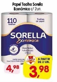 Cercadão Papel Toalha Sorella Economica c/ 2 un. oferta