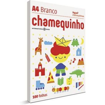Papel sulfite branco a4 75g 210mmx297mm chamequinho pt 100 fl