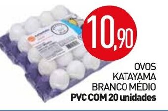 Ovos Katayama Branco Medio PVC 20unidades