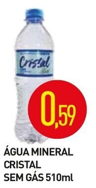 Calvo Atacadista Agua Mineral Cristal sem gas 510ml oferta