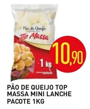 Calvo Atacadista Pao de Queijo Top Massa Mini Lanche pacote 1kg oferta
