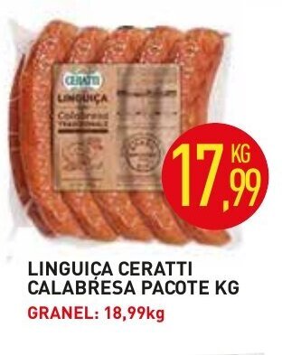 Calvo Atacadista Linguica Ceratti calabresa pacote 1kg oferta