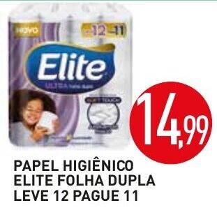 Calvo Atacadista Papel Higiénico Elite Folha dupla Leve 12 Pague 11 oferta