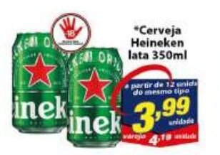 Vencedor Atacadista Cerveja Heineken lata 350ml oferta