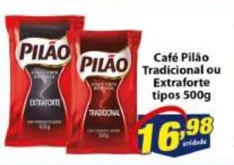 Cafe Pilao Tradicional ou Extra Forte tipos 500g