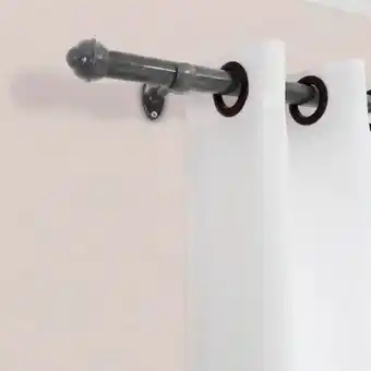 Kit varão simples ferro prata 1,50m std home
