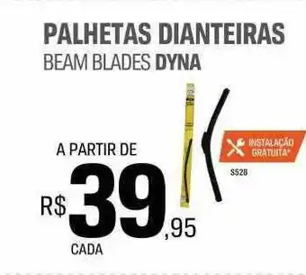 Palhetas dianteiras beam bales dyna