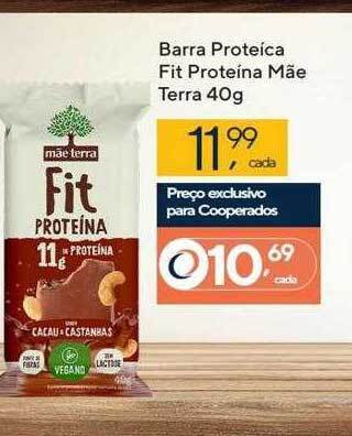Coop Barra proteíca fit proteína mãe terra oferta
