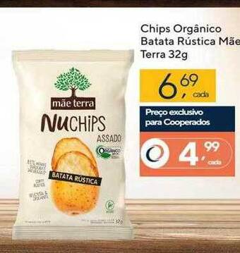 Coop Chips orgânico batata rústica mãe terra oferta