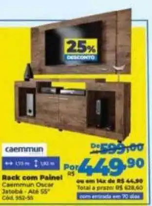 Lojas Becker Rack com painel caemmun oferta