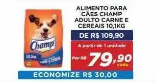 Alimento para cães champ adulto carne e cereais