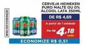 Bahamas Mix Cerveja heineken puro malte ou 0% álcool lata oferta