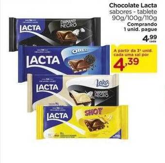 Carrefour Chocolate lacta sabores tablete oferta