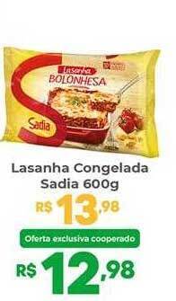 Coocerqui Lasanha congelada sadia oferta
