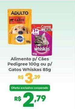 Coocerqui Alimento p cães pedigree ou p gatos whiskas oferta