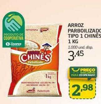 Cooper Arroz parboilizado tipo 1 chinês oferta
