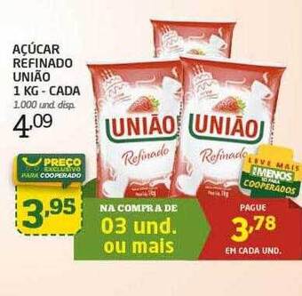 Cooper Açúcar refinado união cada oferta