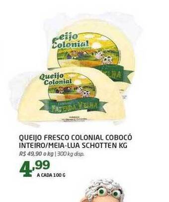 Cooper Queijo fresco colonial cobocó inteiro meia-lua schotten oferta