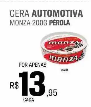 Cera automotiva monza pérola